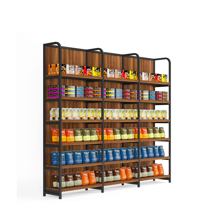 Modern Display Supermarket Shelves Wood, Supermarket Equipment Shelf