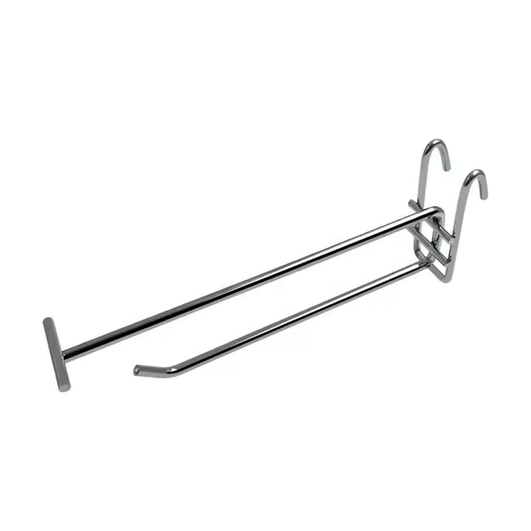 Silver Heavy Duty Gridwall Hooks for Retail Store, Rust Resistant Metal Display Hooks for Supermarket Grid Wall