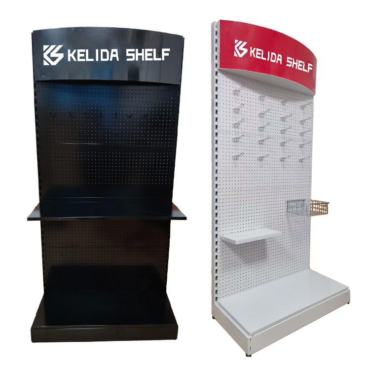 Retail Display and Tool Storage Free Standing PegBoard Display Rack for Tradeshow