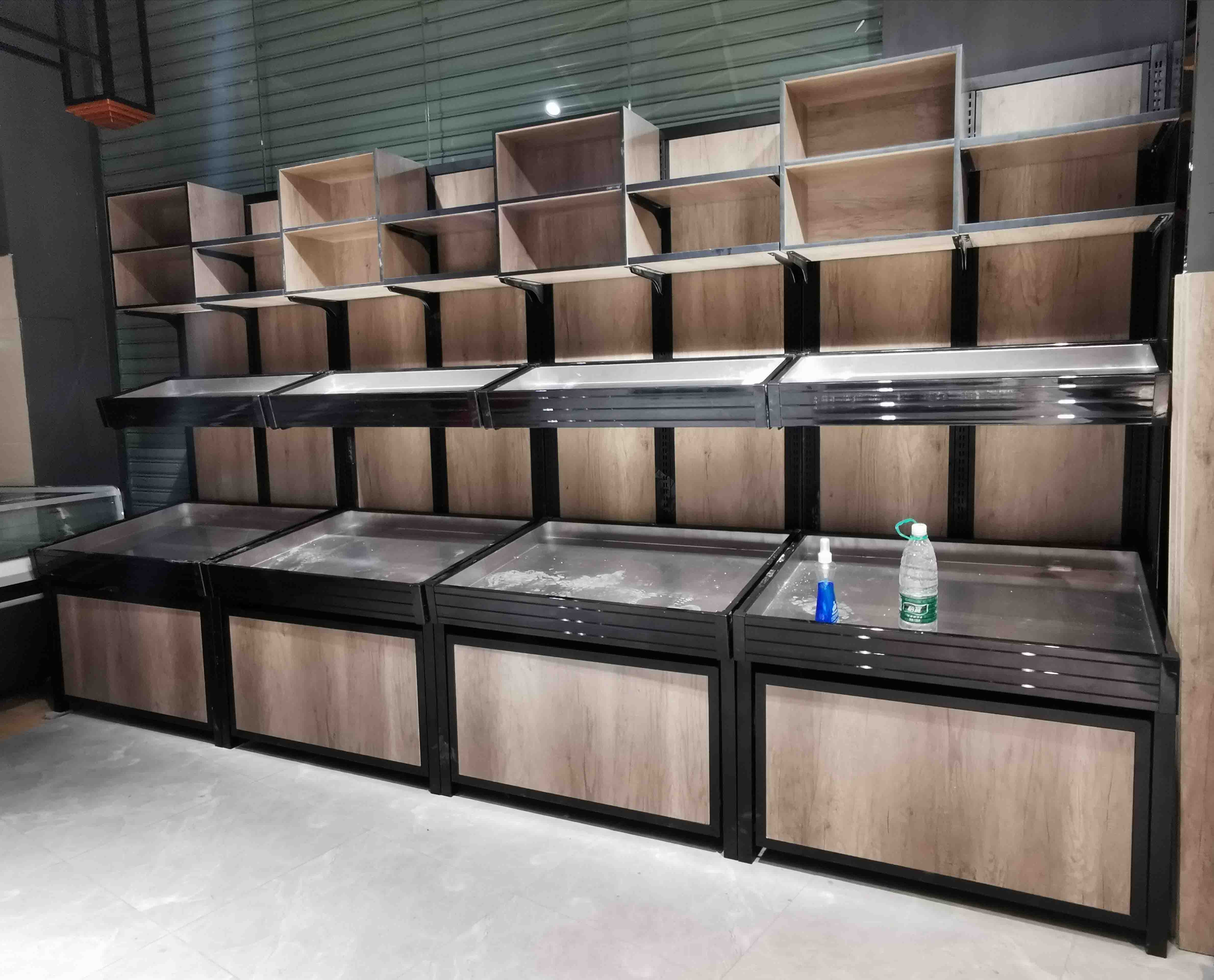 Against the Wall Fruit Racks With Big Capacity Vegetable Fruit Shelf Vegetable Rack for Supermarket