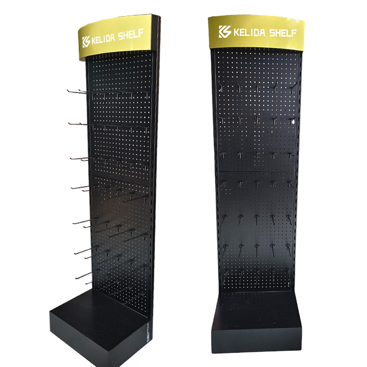 Retail Display and Tool Storage Free Standing PegBoard Display Rack for Tradeshow