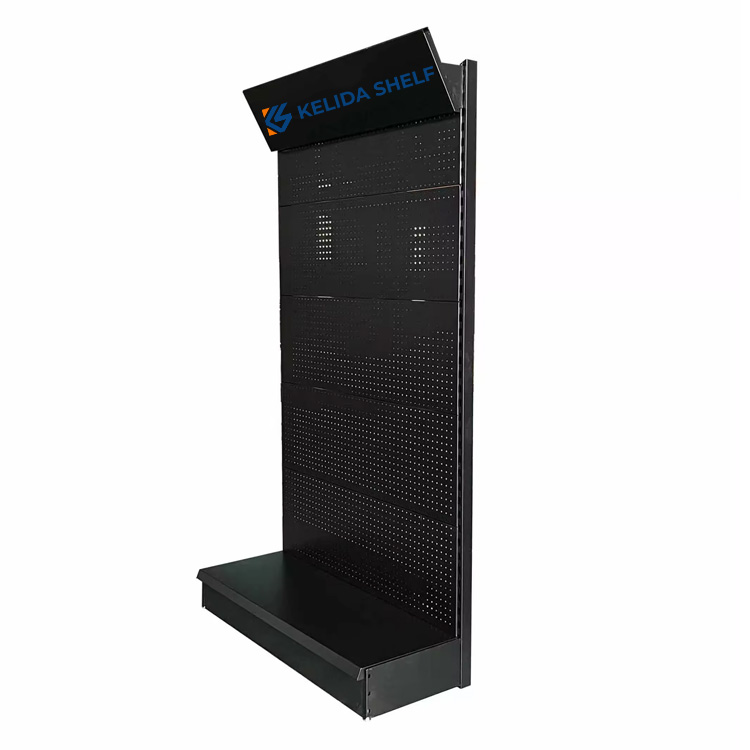 Modern Minimalist Metal Pegboard Display Rack Floor Type Multi-layer Retail Display Shelves for Boutique Store