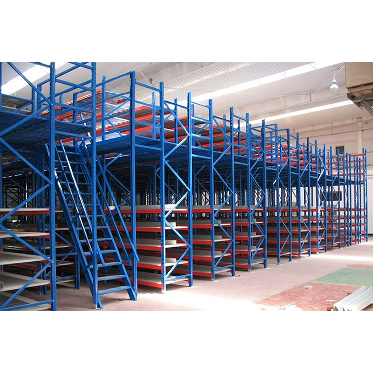 Cold Rolled Steel Mezzanine Floor Anti Corrosion Warehouse Storage Mezzanine Platform Industrial Racking System