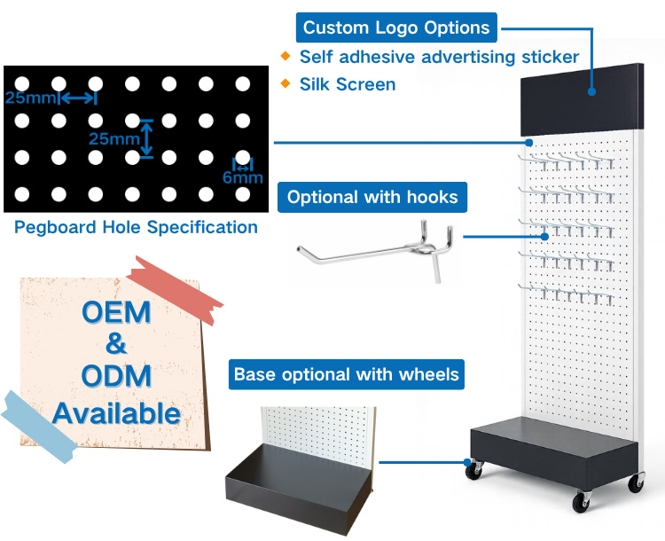 Pegboard Rack Side View