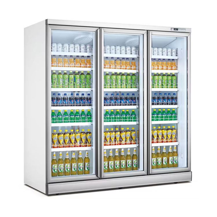 Commercial Beverage Display Cooler Glass Door Upright Refrigerator Cabinet for Supermarket