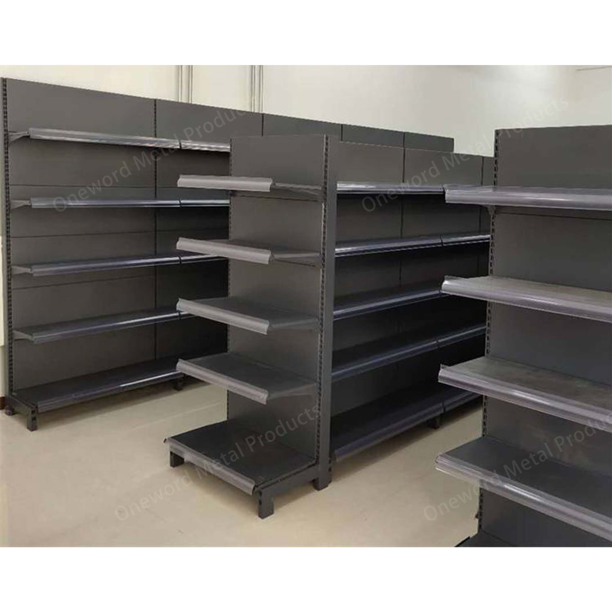 Grocery Store Double-sided Feature and Used Metallic Material Shop Shelves Supermarket Shelf Retail Gondola Shelving