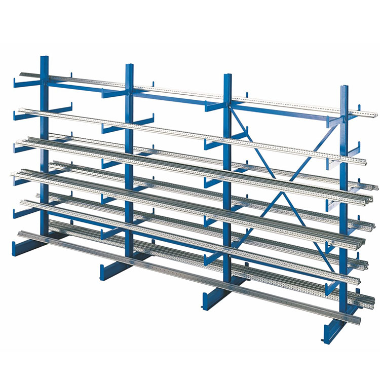Industrial Pipe Storage Rack, Heavy Duty Cantilever System for Steel Tubes, Rebar and Metal Rods Storage