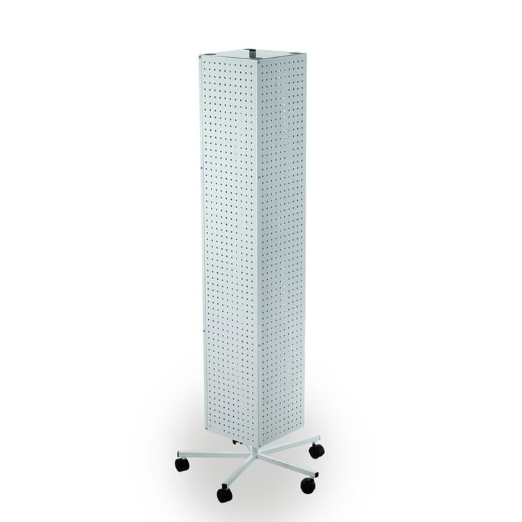 OEM Mobile Rotating Pegboard Display Rack for Supermarket Product Promotion and Retail Store Display