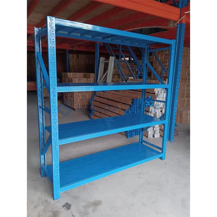 Light Duty 4-Tier Longspan Steel Storage Rack Adjustable Metal Shelving Unit for Garage and Warehouse Storage at Best Price