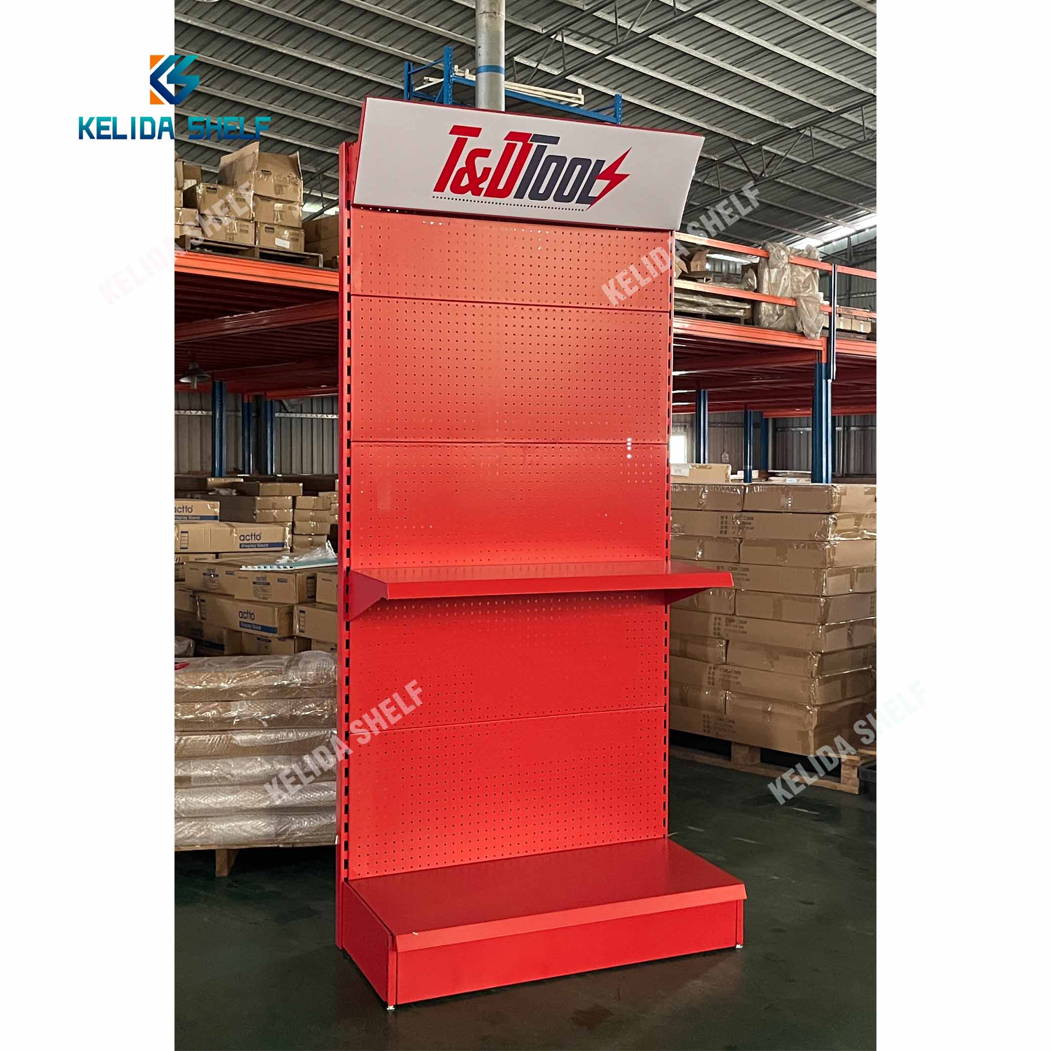 Metal Pegboard System Display Stand Racks and Stands for Hardware Tool Store Board Samples Display Rack Tools Peg Board