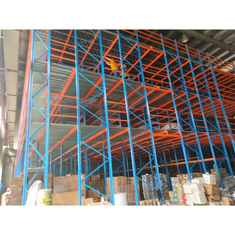 Mezzanine Floor System for Warehouse Storage with Multi-Level Racking Design