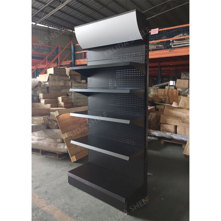 Reinforced Metal Multi-Functional Tool Pegboard Display Stand With Accessory Storage for Workshop or Store