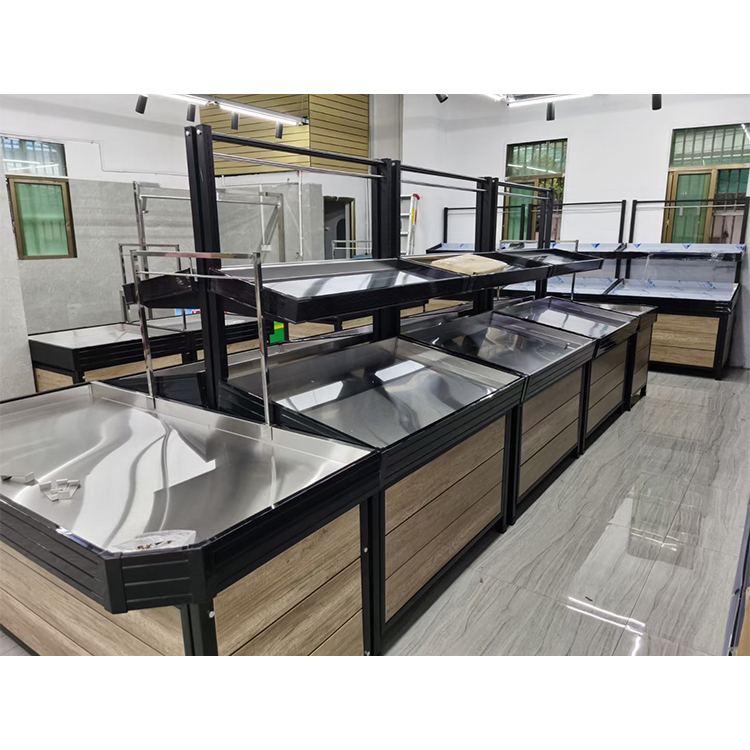 Customized Supermarket Vegetable Stand Fruit Shelves Vegetable Rack Multi-Layer Basket