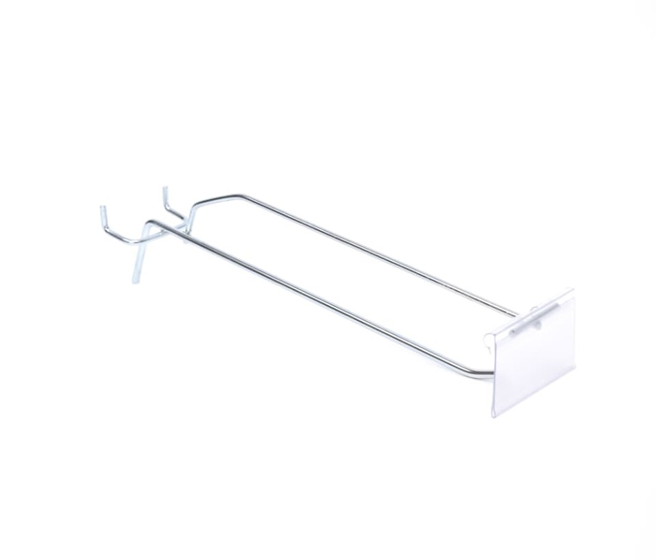 Universal Silver Metal Pegboard Hooks, Professional Retail Display Stand Hanging Hooks with Price Tag