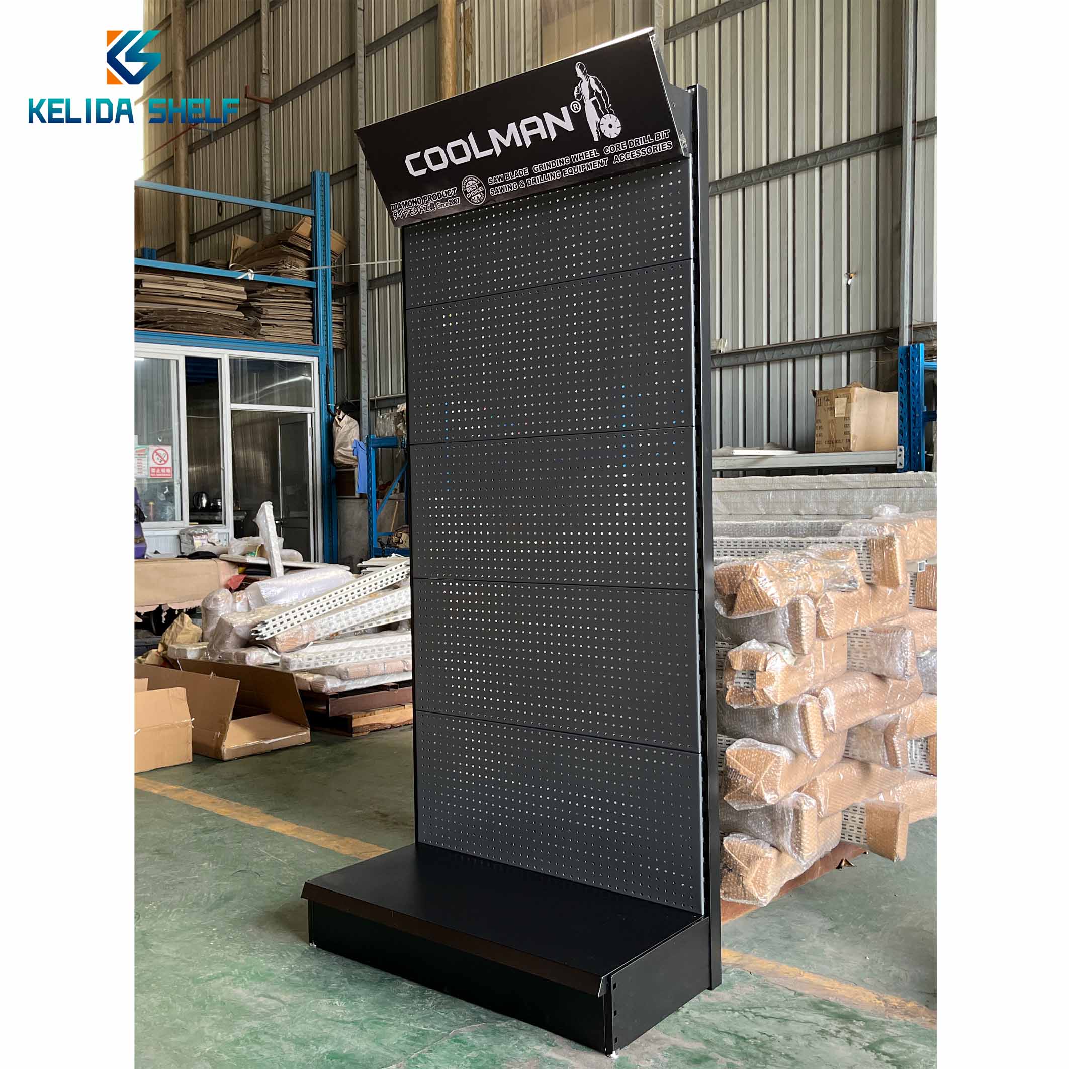 Metal Pegboard System Display Stand Racks and Stands for Hardware Tool Store Board Samples Display Rack Tools Peg Board