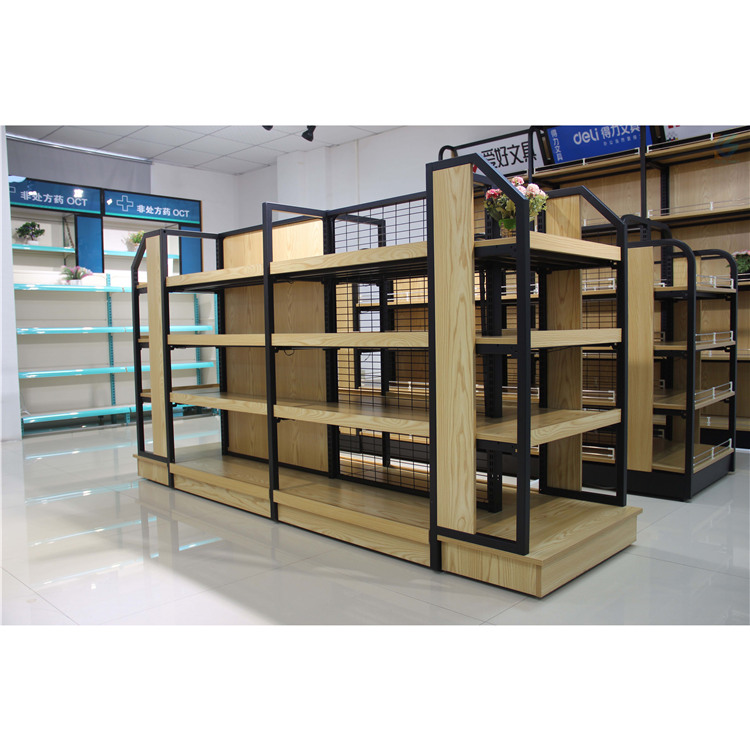 Miniso Shelf Manufacturer Wooden Display Racks Wood Shelf