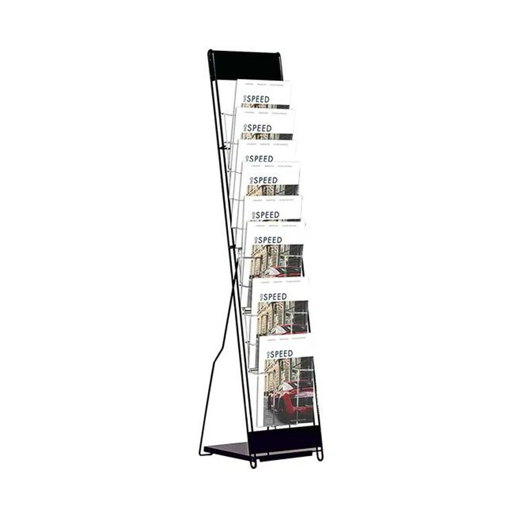 Custom Hospital Literature Display Rack Floor Standing Medical Brochure Holder for Clinic Waiting Room
