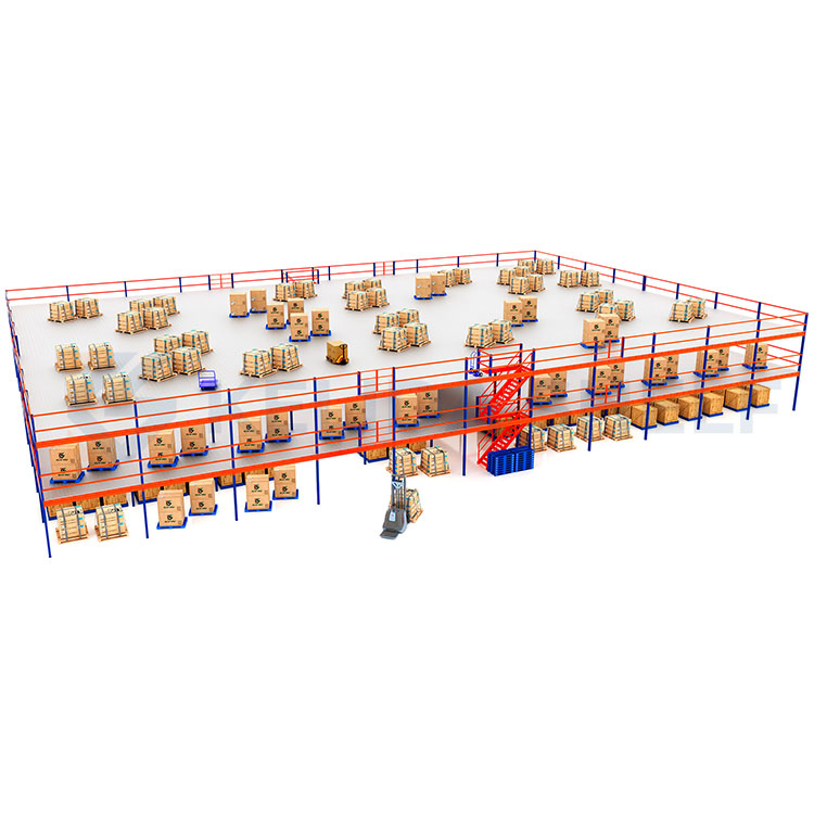 Heavy Duty Rack Supported Mezzanine Floor Steel Loft Platform Warehouse Attic Multi Layer Storage Rack System