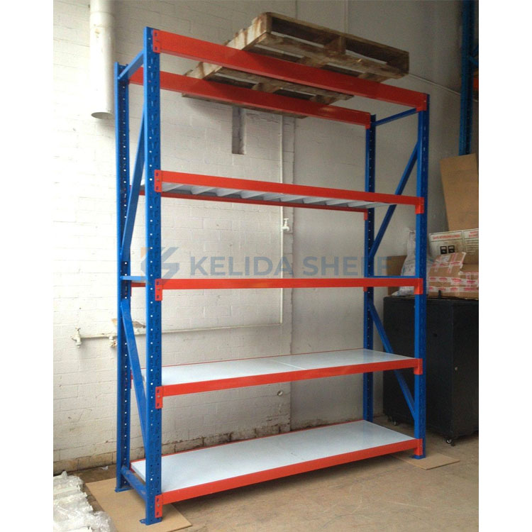 Corrosion Protected Longspan Rivet Steel Shelving Rack 2m Height for Garage and Warehouse Storage Heavy Duty Metal Shelves