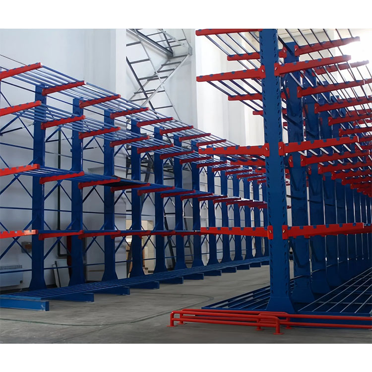 Heavy Duty Metal Cantilever Shelving Double Sided Arm Warehouse Steel Rack for Industrial Long Material Storage