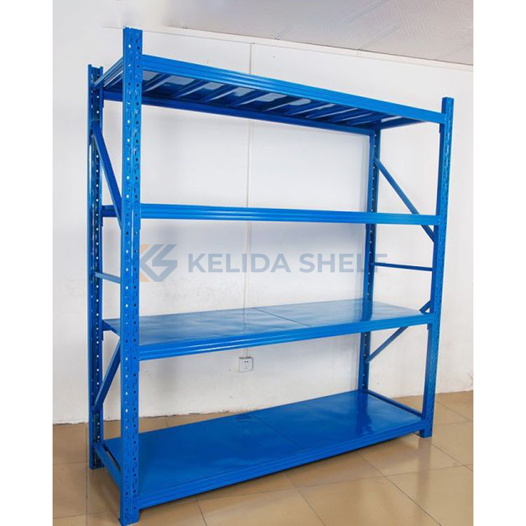 Medium Duty Steel Warehouse Shelving Rack Adjustable Storage Shelves for Cargo and Material Storage