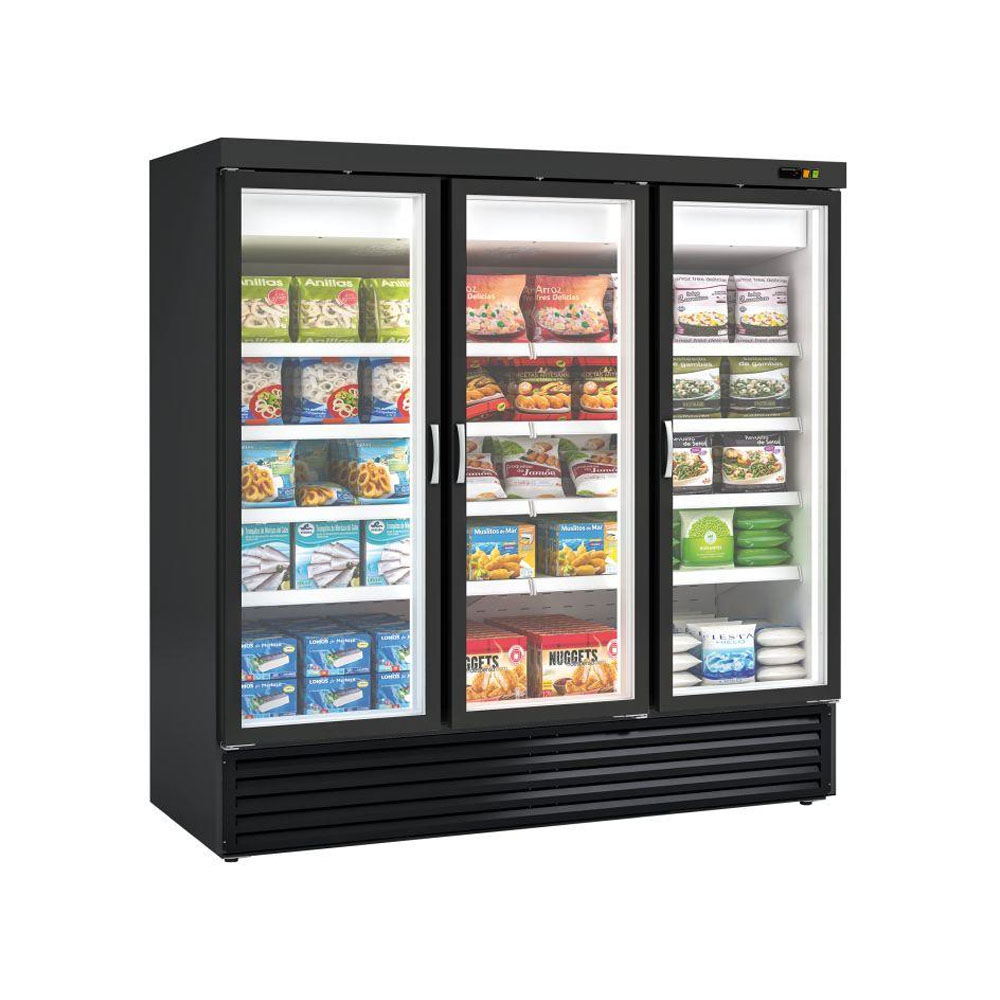 Large Capacity Commercial Glass Door Refrigerator Double Door Beverage Display Cooler