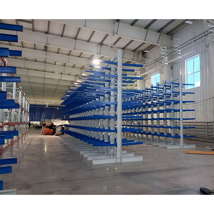 Single Sided Cantilever Racking System Heavy Duty Adjustable Rack for High Capacity Long Material Storage