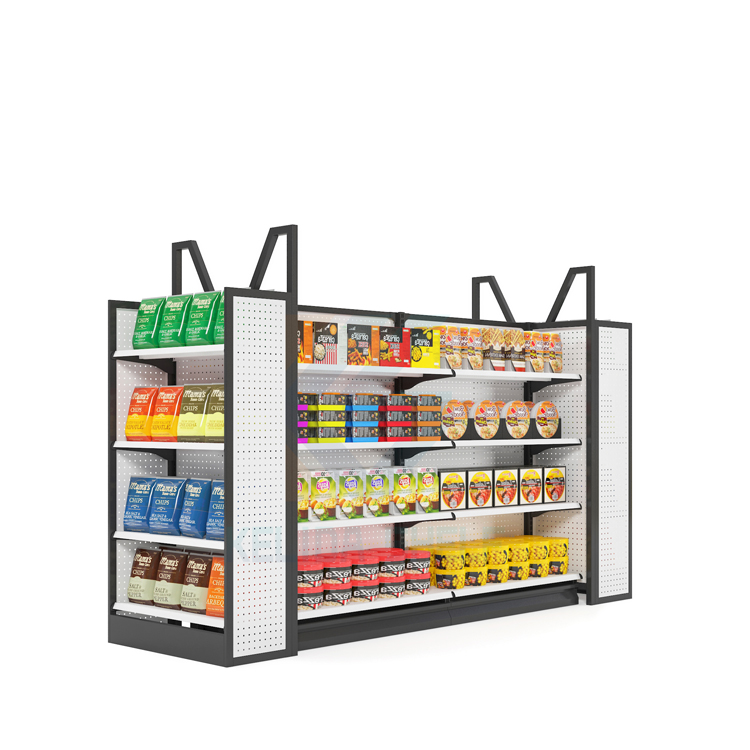 Medium Duty Super Market Display Rack, Supermarket Rack With Light