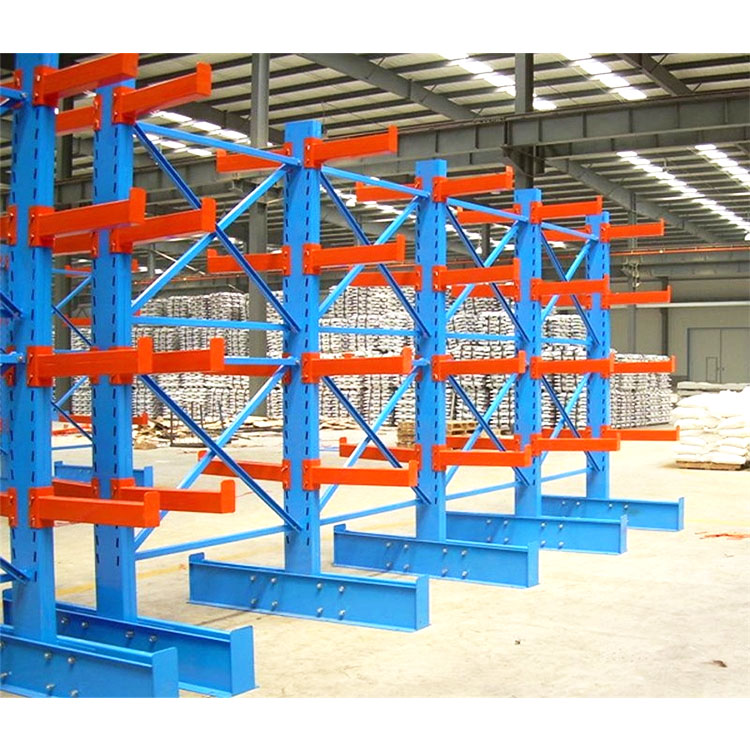 Cantilever Rack for Long Metal Pipes, Extendable Industrial Storage System for Warehouse