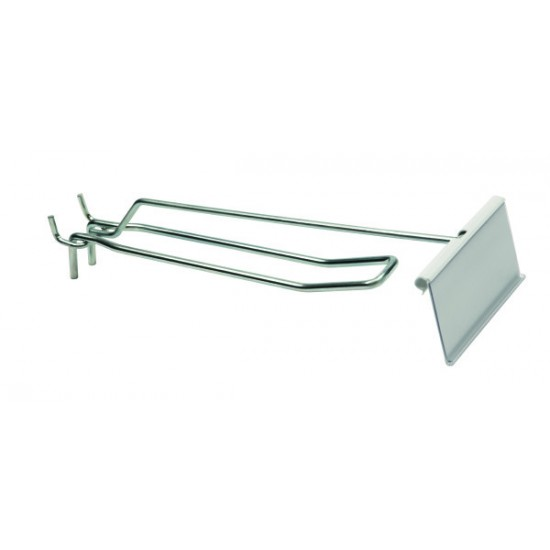 Universal Silver Metal Pegboard Hooks, Professional Retail Display Stand Hanging Hooks with Price Tag