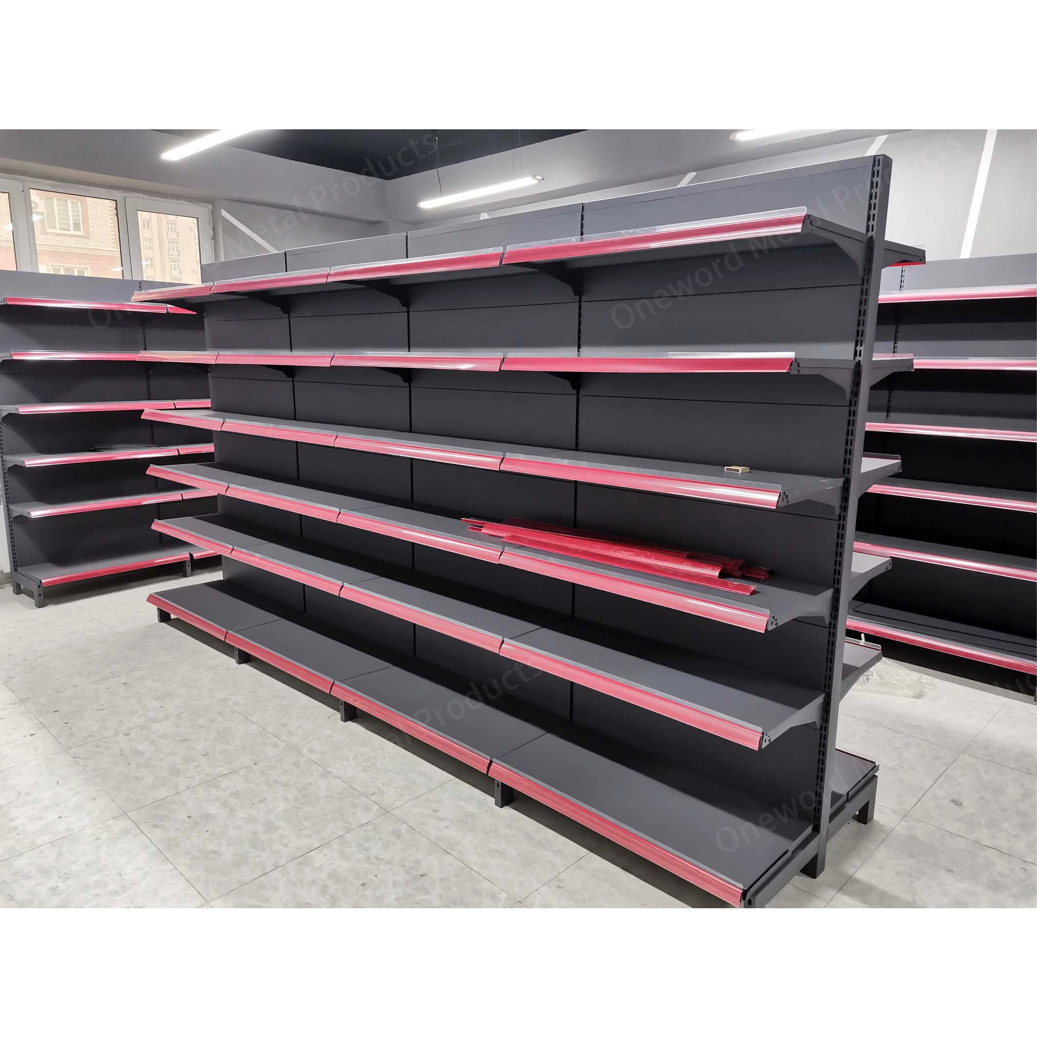 Modern Retail Shop Metal Gondola Shelving Grocery Store Supermarket Shelf Display Shelving for Sale