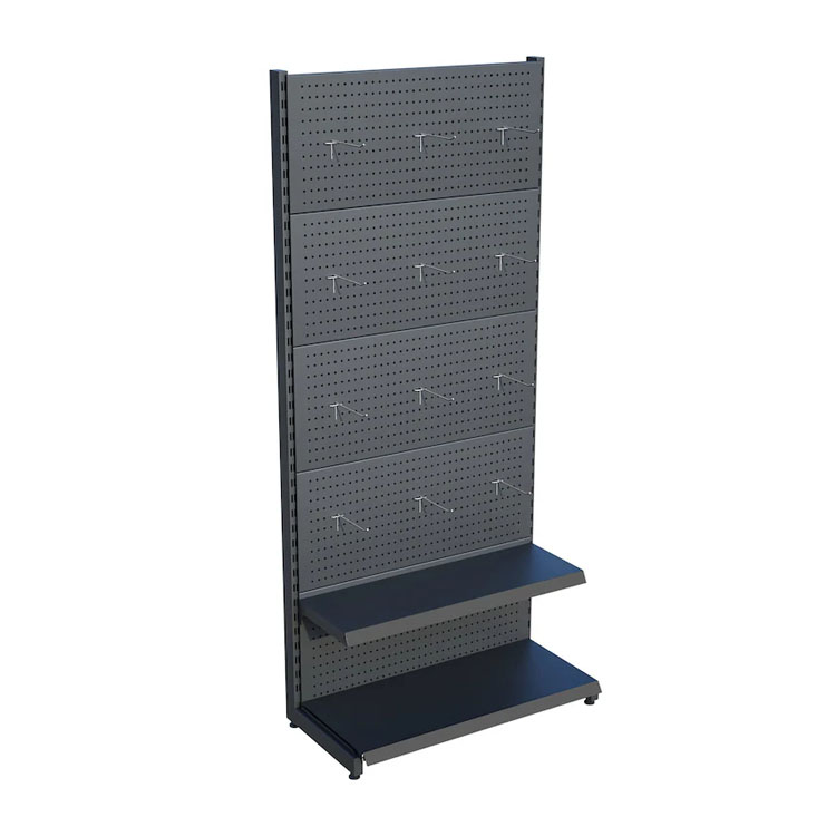 Heavy Duty Custom Metal Pegboard Display Rack with Hooks for Hardware Store Tool Accessories Display