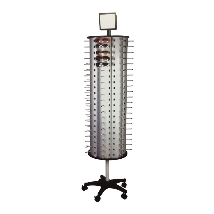 Rotating Display Rack Mobile Metal Floor Standing Sunglasses Display Stand for Eyewear Industry