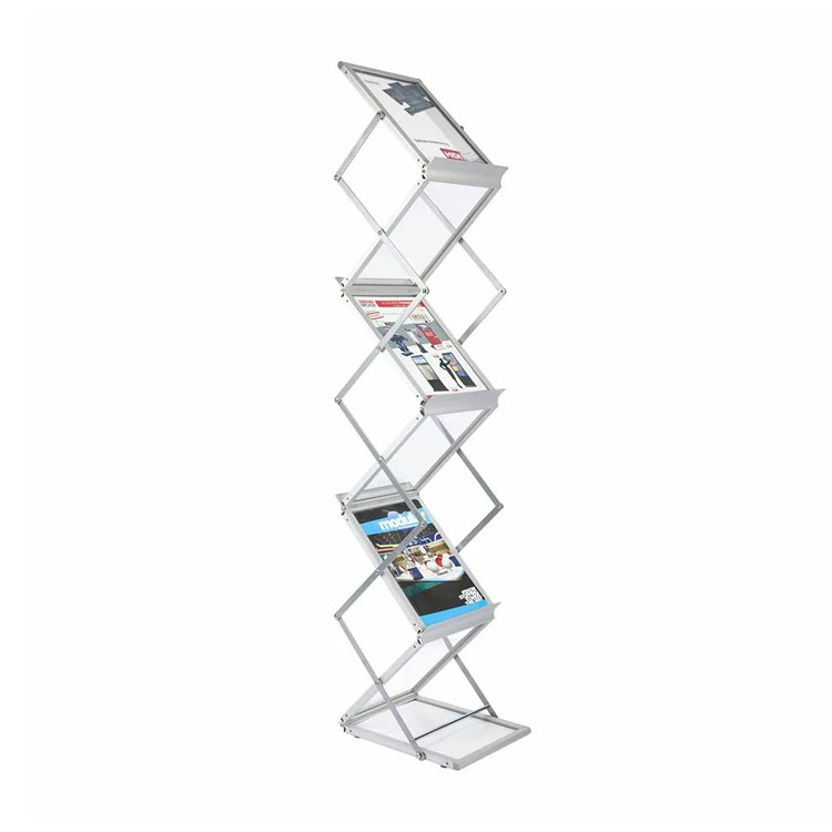 Collapsible Literature Display Rack Lightweight Brochure Holder for Expo Events and Promotions