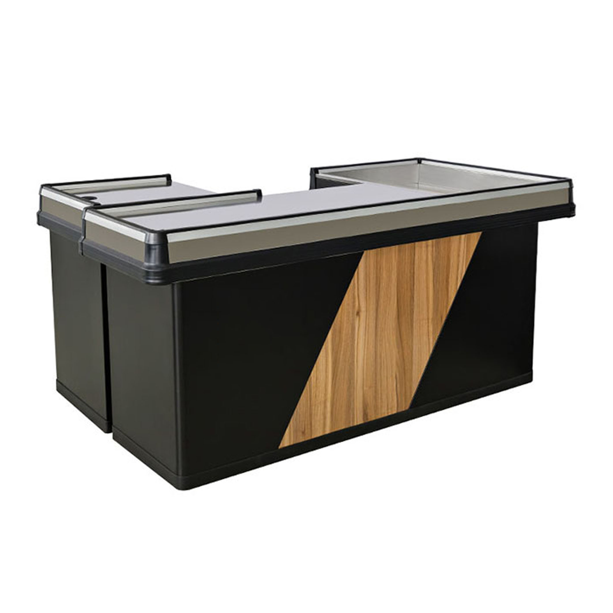 Checkout Counter Boutique Best Price Supermarket Equipment Steel Cashier Counter