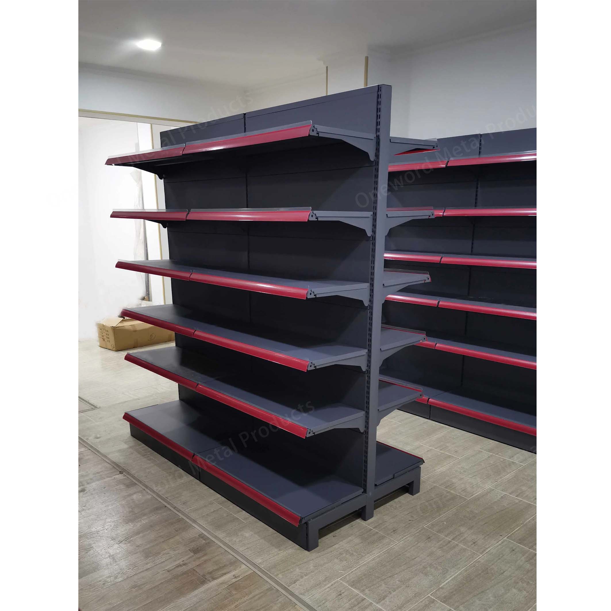 Modern Retail Shop Metal Gondola Shelving Grocery Store Supermarket Shelf Display Shelving for Sale