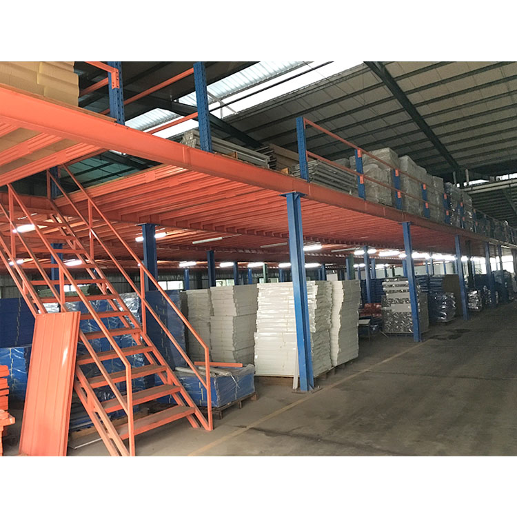 Mezzanine Floor System for Warehouse Storage with Multi-Level Racking Design