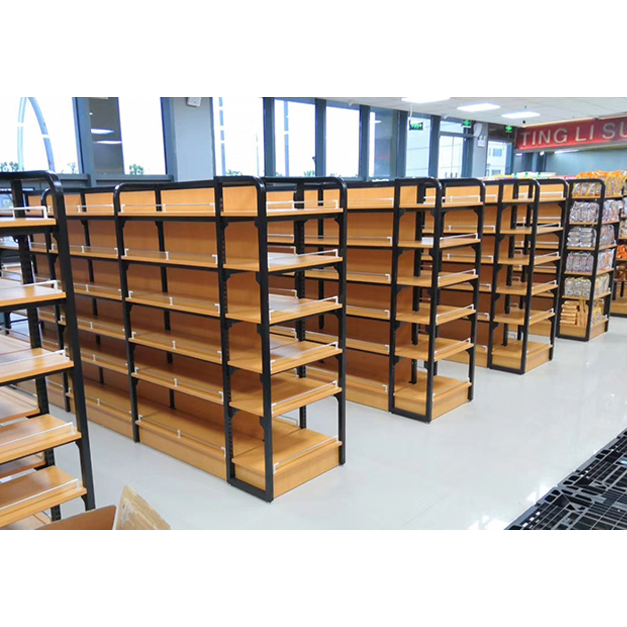 Factory Supermarket Shelf Price Wood Display Shelves Retail Grocery Store Display