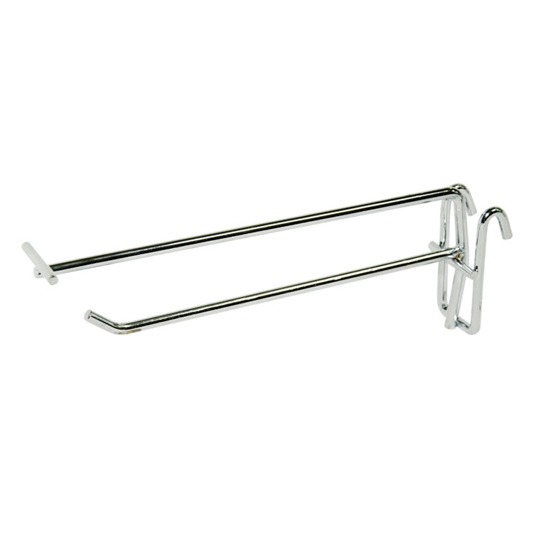 Silver Heavy Duty Gridwall Hooks for Retail Store, Rust Resistant Metal Display Hooks for Supermarket Grid Wall