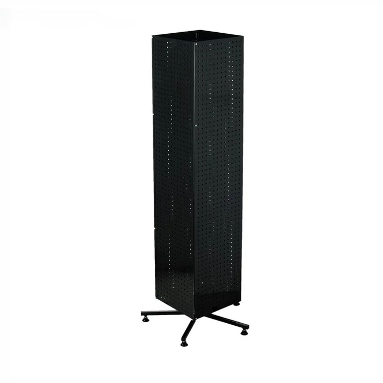 OEM Mobile Rotating Pegboard Display Rack for Supermarket Product Promotion and Retail Store Display