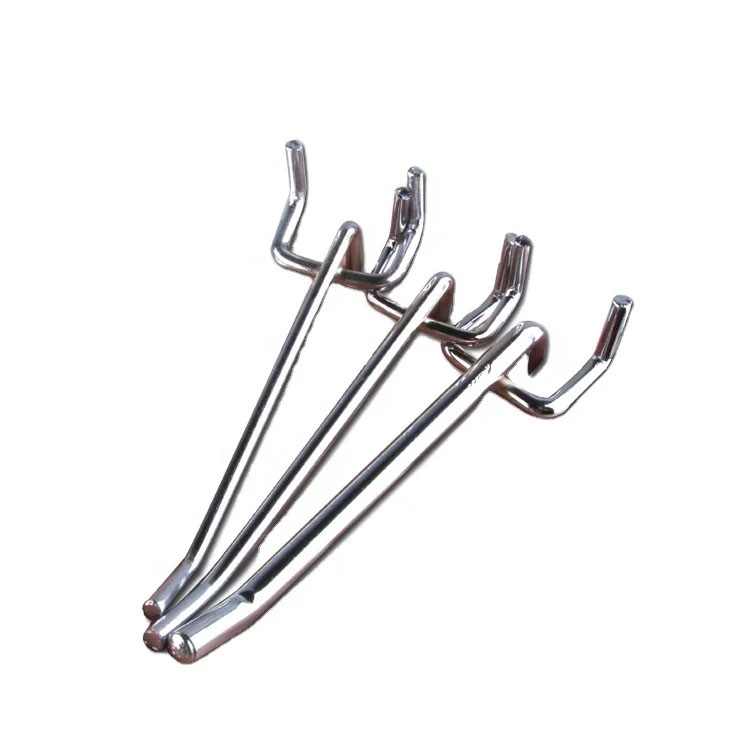 Custom Size Metal Pegboard Hooks, Heavy Duty Display Rack Hanger for Tool Shop & Garage Storage