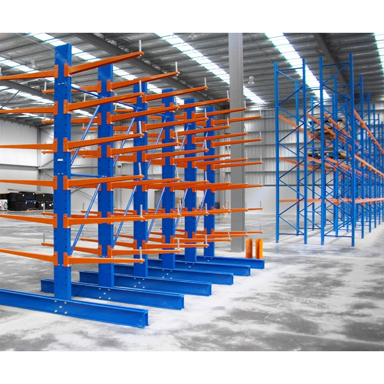 Single Sided Cantilever Racking System Heavy Duty Adjustable Rack for High Capacity Long Material Storage