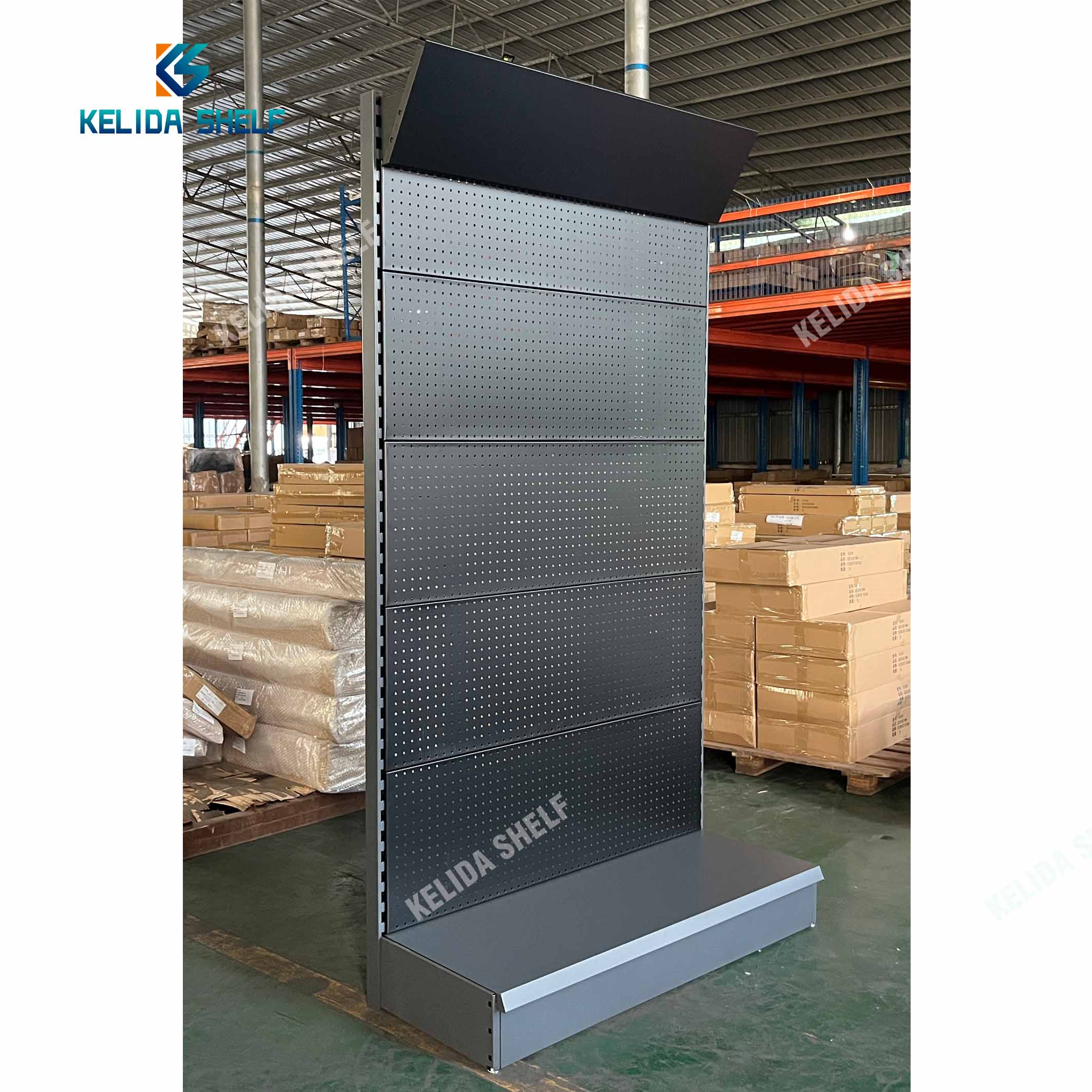 Metal Pegboard Display Rack with Hooks for Tools Hardware Store Free Standing Peg Board Stand