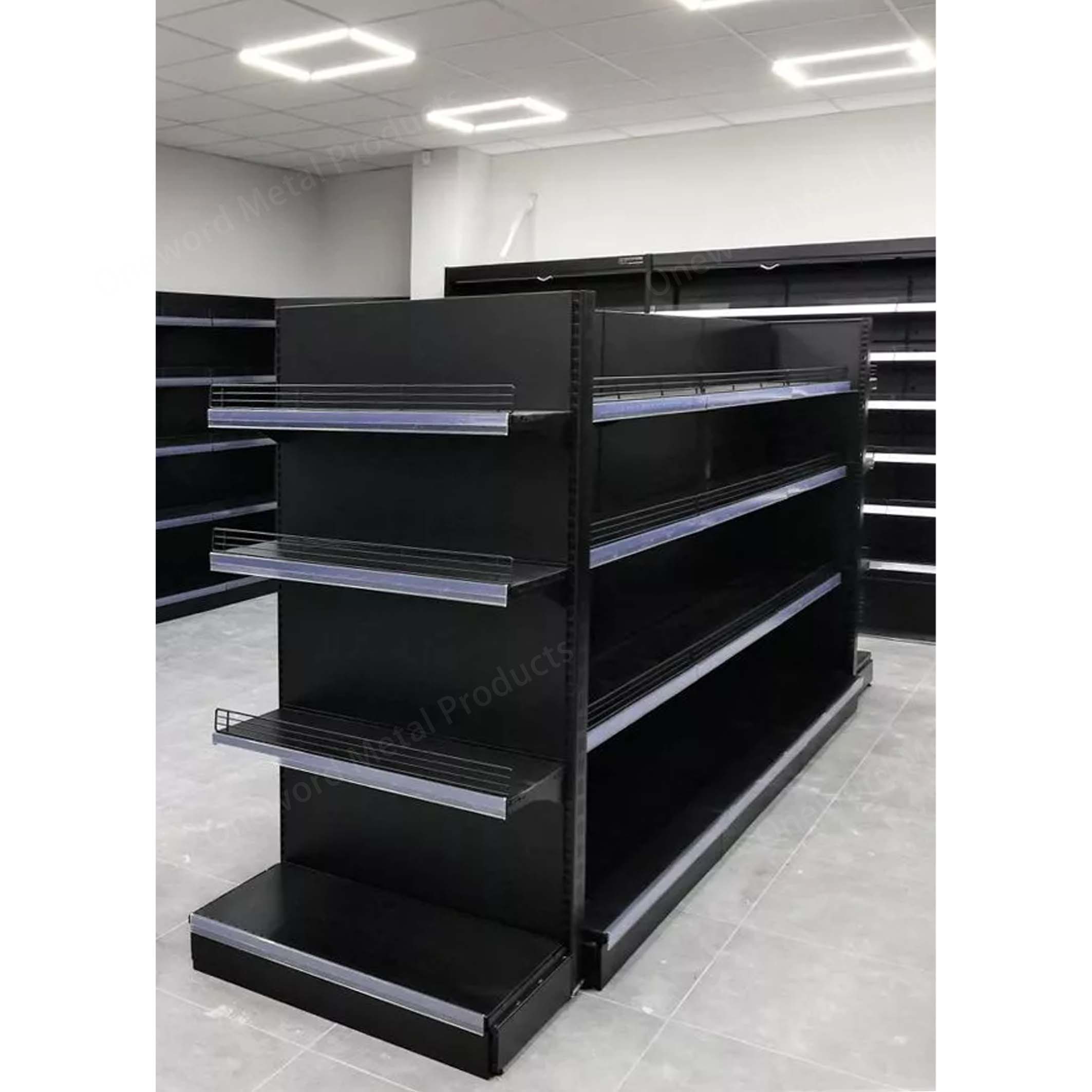 Grocery Store Double-sided Feature and Used Metallic Material Shop Shelves Supermarket Shelf Retail Gondola Shelving