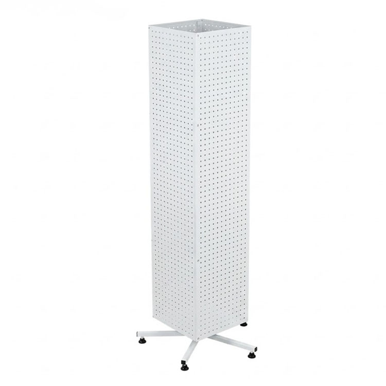 OEM Mobile Rotating Pegboard Display Rack for Supermarket Product Promotion and Retail Store Display