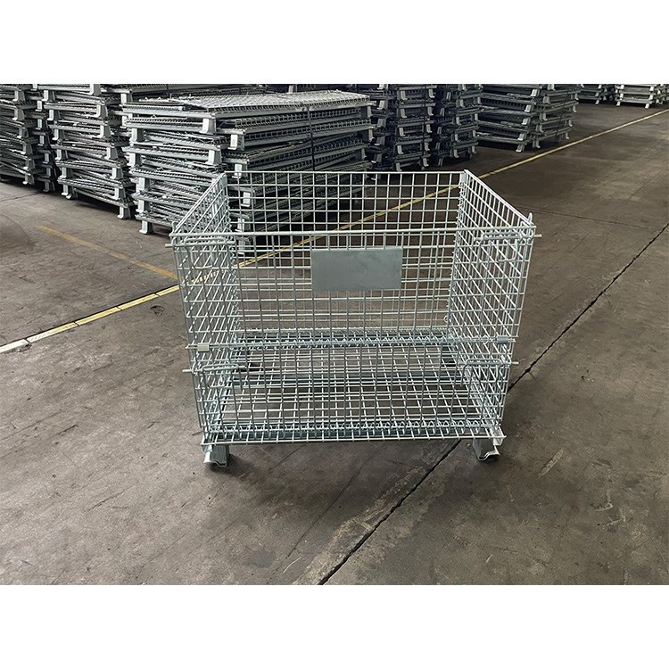 High Quality Heavy Duty Steel Wire Basket Mesh Pallet Cage