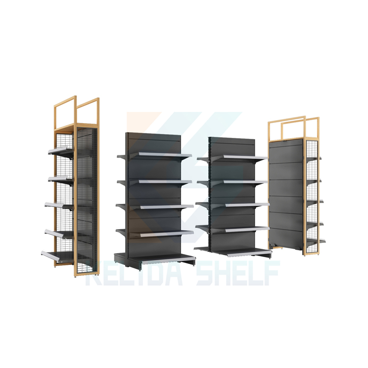 Medium Duty Super Market Display Rack, Supermarket Rack With Light