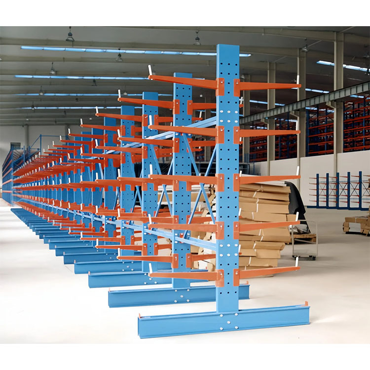 Space-Saving Single Side Steel Cantilever Shelf Adjustable Warehouse Racking for Fitness Equipment & Gym Gear Storagea