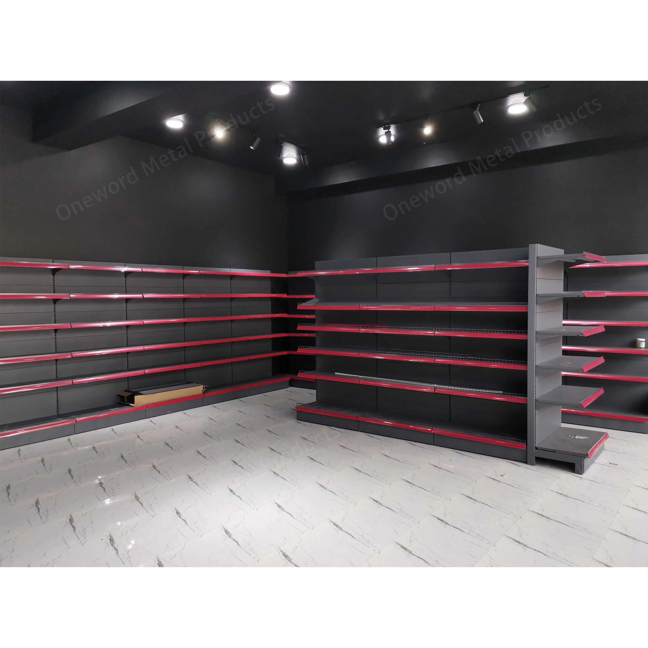 Modern Retail Shop Metal Gondola Shelving Grocery Store Supermarket Shelf Display Shelving for Sale