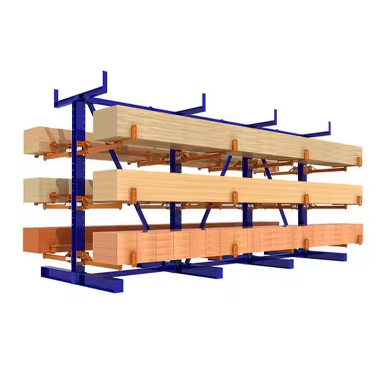 Aluminum Profile Storage Rack, Double Sided Cantilever Shelving for Extrusions, PVC Pipes and Light Timber
